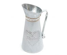 DyNamic Jarra De Hierro Rústico Vintage Country Estilo Jarra Flor Metal Jarrón Planta Abrevadero - L