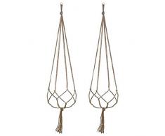 2 colgadores de macetas Worsendy de cuerdas de macramé, aptas para uso en interiores y exteriores