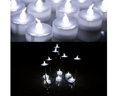 AGPTEK Lote de 60 Velas de té LED de Color Blanco frÃo para Bodas, Fiestas, Halloween, Navidad, Festivales, decoración