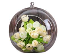Namgiy - Jarrón de Cristal para Colgar Flores, Bola de Bola, Vela, portavelas, árbol de jardín y decoración en Miniatura