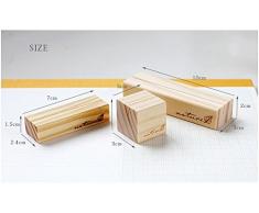 sfghouse 10 pcs creativo de madera Nota Clip soporte mesa número lugar tarjeta de nombre memo Foto titulares 3 tamaño disponible, madera, Blanco, small