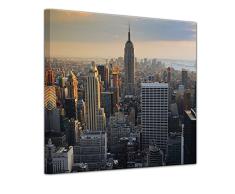 Bilderdepot24 Cuadros en Lienzo New York Ciudad II - 20 x 20 cm - Listo tensa, Directamente Desde el Fabricante