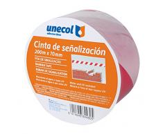Unecol 8448 Cinta de señalización (Rollo), Multicolor, 200 m x 70 mm