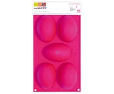 ScrapCooking 3124 5 Huevos de Pascua Molde Silicona Rosa 32 x 17,5 x 4 cm