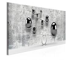 murando - Cuadro en Lienzo Abstracto 135x45 cm 1 Parte impresión en Material Tejido no Tejido Cuadro de Pared impresión artística fotografía Imagen gráfica decoración Gris concreto Bala a-B-0082-b-a