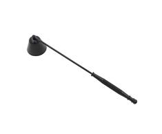 GCDN Apagavelas Mango Largo Acero Inoxidable Accesorios para el hogar Vintage Apagar con Seguridad Apagar Decoración Fuego Herramienta Cubierta Banquete en Forma Campana(Negro)