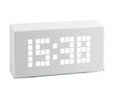 TFA Reloj Despertador Digital LED Blanco de diseño, 60.2012