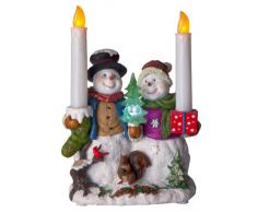 Best Season 990-73 - Figura decorativa (24 x 17 cm aproximadamente, funciona con pilas), diseño de muñeco de nieve con vela