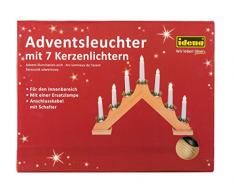 Idena 8582068 - Candelabro de Adviento con 7 luces, color beige