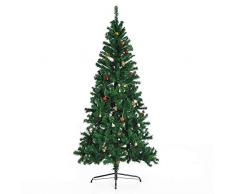 Árbol de Navidad + Decoracion INCLUIDA Pino Abeto 180x106 cm 624 Ramas PVC Verde