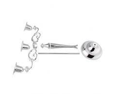 2 colores 3 brazos candelero de metal candelabros estilo europeo decoración de la boda candelabro(Plata)