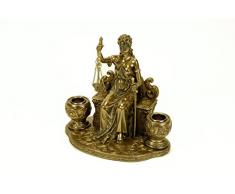 Figura Decorativa Resina " Portavelas La Justicia". 18 x 12 x 17 cm.