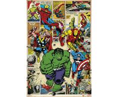 Grupo Erik Editores Marvel Comic Here Come The Heroes - Poster, 61 x 91.5 cm