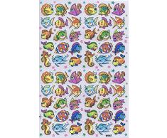 Peces Animales 60 piezas 1 hoja 270 mm x 180 mm Pegatinas Manualidades Niños Fiesta