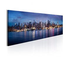 murando Cuadro en Lienzo 135x45cm 1 Parte impresión en Material Tejido no Tejido Cuadro de Pared impresión artística fotografía Imagen gráfica decoración New York Ciudad City NY d-B-0179-b-a