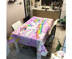 Unicornio Impresión Pascua Manteles Antimanchas Teflon, Fansu Estilo Rectangular de Comedor Cocina Jardín y Bar Impermeable Lavable Decoración del Hogar (F,140x200cm)