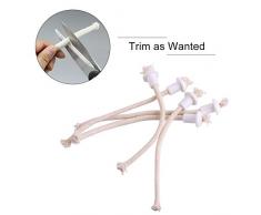 Tenedor de La Mecha de La Lámpara 7pcs, Mecha de La Antorcha del Alcohol del Algodón con La Base de Cerámica Sifón Botella de Vino Aceite Vela de La Lámpara Fibra de Vidrio Resistente Al Calor