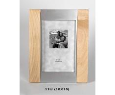 CAPRILO. Lote de 6 Marcos de Fotos Decorativos de Madera y Metal. Portarretratos. Portafotos, Regalos Originales de Comunión y Bautizos. Decoración Hogar. Foto 10 x 15 cm. IB