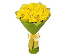 Ramo de Crisantemos naturales, añade tu dedicatoria personalizada. Posibilidad de envío 24 horas (amarillo)