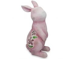 BestPysanky 9 'rosa conejo con mosaico de cristal figura decorativa de Pascua