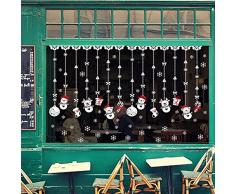 Pared de la Navidad Etiqueta,RETUROM Navidad bola de nieve desmontable Inicio Vinilo Ventana engomadas de la pared de la etiqueta de la decoración