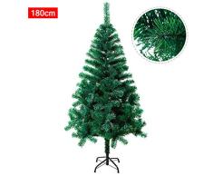 SAILUN 180cm Árbol De Navidad Artificial DelÁrbol De Navidad con El Soporte De Metal, Minutos Montaje RÁPido con Sistema De Plegado (180cm, PVC Verde)