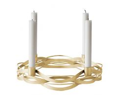 Stelton - Corona de Adviento (Metal, 27 x 7 cm), Color Dorado