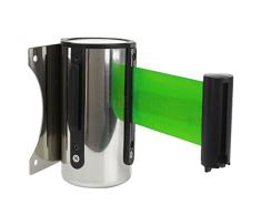 Cinta de Seguridad Barrera Barricada DIY Cinturón Retráctil Accesorios de Barrera de Banco Aeropuerto - Verde, 3 m