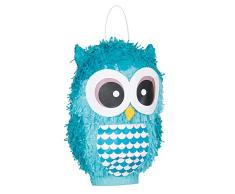 Unique Party- Piñata lechuza, Color azul (65991)