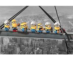 Despicable Me Póster Minions almuerzan sobre un Rascacielos, de Mi Villano Favorito, Madera, Multicolor
