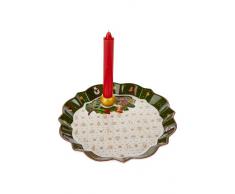 Villeroy & Boch Toy's Fantasy - Plato redondo decorativo con soporte para vela, color verde