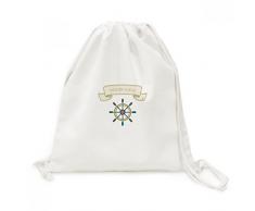 DIYthinker Timón del mar del océano Amor patrón de Vela de la Lona del morral del Lazo de Viaje Bolsas de la Compra