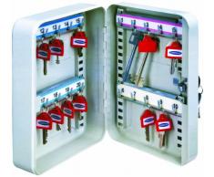 Rottner 3122 SK20 - Armario de llaves con barras con ganchos ajustables (20 llaves), color blanco