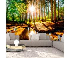 murando® Fotomural Bosque 300x210 cm - Papel tejido-no tejido. Fotomurales - Papel pintado - Paisaje Naturaleza Verde Aqua r c-B-0267-a-a