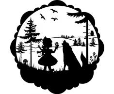 lumentics cuento decorativo Caperucita Roja – En la oscuridad luminoso Diseño de adhesivo. Pegatina con angepasster luminosidad para el dormitorio. (30 cm)