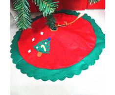 60cm Falda Decoración Estrella de Árbol Navidad Borde Ondulado Verde