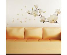 Walplus pequeñas flores Art Home Interior de lisa edoff UK diseño de flores de papel para de pegatinas decorativas de pared, blanco