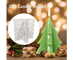 Molde de Vela de árbol de Navidad, Forma de Cruz de Bricolaje con Tornillos Vela de árbol de Navidad Molde de plástico Herramientas de decoración Herramientas para Hornear Molde de artesanía