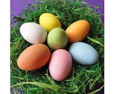 Tinksky La falsificación plástica de la pintada de la pintura de 12pcs DIY eggs los huevos de Pascua los niños juegan el regalo de cumpleaños de la Navidad para los niños (color al azar)