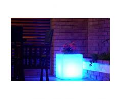 Maceteros con luz, led, 40x40cm, multicolor recargable portátil