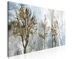 murando Cuadro en Lienzo Abstracto 120x40 cm impresión en Material Tejido no Tejido Cuadro de Pared Foto impresión artística fotografía decoración de Pared - Arbol Bosque g a-A-0423-b-a