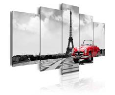 murando - Cuadro en Lienzo 100x50 - Impresión de 5 Piezas Material Tejido no Tejido Impresión Artística Imagen Gráfica Decoracion de Pared Paris Coche 030106-11
