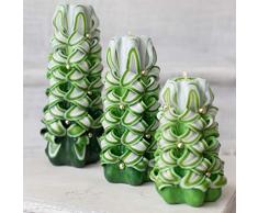 Árbol de velas tallado - juego de velas para decoración de interiores - juego único de velas talladas para Navidad y Año Nuevo - regalo inusual para amigos
