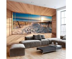murando - Fotomural 100x70 cm - Papel tejido-no tejido - Papel pintado - Naturaleza Paisaje Playa 3D Mar Sol c-C-0067-a-b