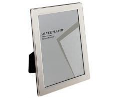 Unity Viceni - Marco para fotos con borde plano, bañado en plata (10 x 15 cm)