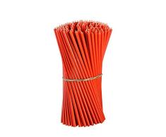 Diveevo 2 kg Aprox. Cirio de Cera de Abeja para Velas de Pascua (200 Unidades, 26,5 cm, N40), Color Rojo