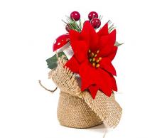 Árbol de Navidad en miniatura de con bayas decoración de cono de pino Adorno de mesa navideña Balight