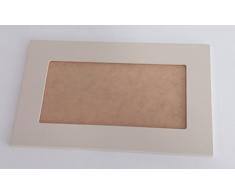 greca Marco de Fotos Rectangular Liso. En Madera Lacado Color Tostado Mate.