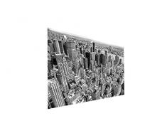 Your bilder24. XXL de – Vista Sobre Manhattan, New York City USA blanco y negro sobre lienzo y bastidor de alta calidad hecho a mano en Alemania.