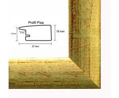 Pisa MDF marco para cuadros y pósteres 46x61 cm 61x46 cm Color selecionado: oro brillante Con vidrio acrílico antireflejo